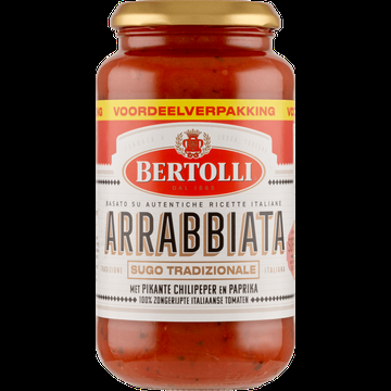 Bertolli Arrabbiata met Pikante Chilipeper en Paprika Voordeelverpakking 500 g bij Jumbo
