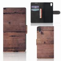 Sony Xperia XA1 | Book Style Case | Old Wood