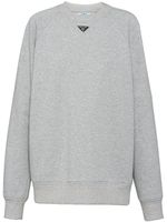 Prada sweat à logo triangulaire - Gris