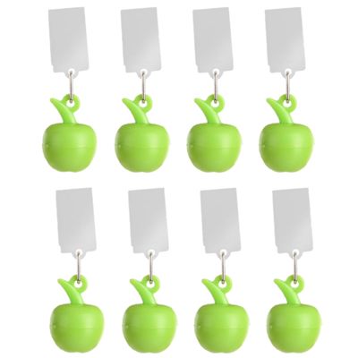 Tafelkleedgewichten appels - 8x - groen - kunststof - voor tafelkleden en tafelzeilen