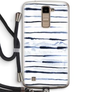 Ink Stripes: LG K10 (2016) Transparant Hoesje met koord