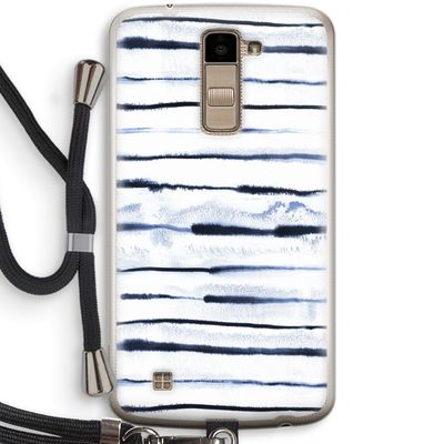 Ink Stripes: LG K10 (2016) Transparant Hoesje met koord