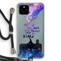 Stars quote: Pixel 5 Transparant Hoesje met koord