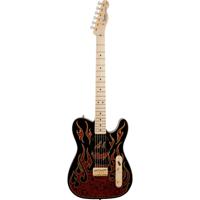 Fender James Burton Telecaster MN Red Paisley Flames elektrische gitaar met vintage tweed koffer - thumbnail