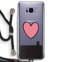 Hartje: Samsung Galaxy S8 Plus Transparant Hoesje met koord
