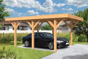 Carport Lemmer 450x600 cm - Bouwpakket- Plat dak- Geïmpregneerd vurenhout- Tuindeco