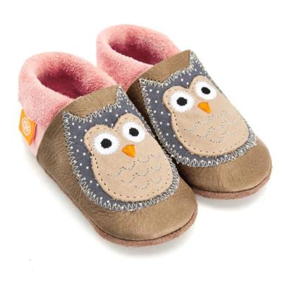 Orangenkinder babyslofjes Soft Poppies Eulalia Owl Sand-32-33