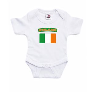 Ireland romper met vlag Ierland wit voor babys