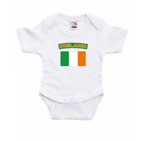 Ireland romper met vlag Ierland wit voor babys - thumbnail