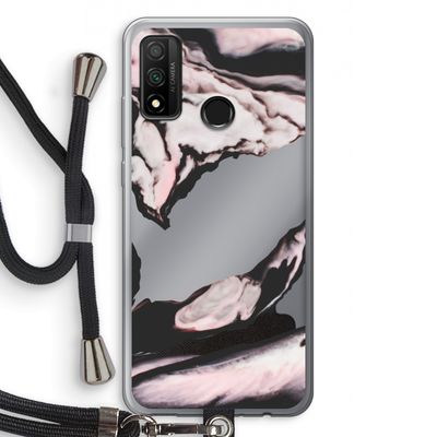 Roze stroom: Huawei P Smart (2020) Transparant Hoesje met koord
