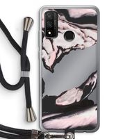 Roze stroom: Huawei P Smart (2020) Transparant Hoesje met koord