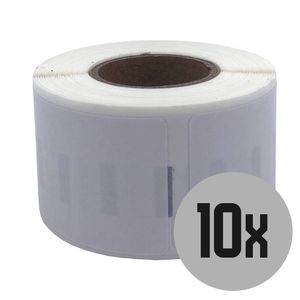 DULA Dymo Compatible labels - Wit - 99010 - S0722370 - Adresetiketten - 10 rollen - 28 x 89 mm - 130 labels per rol