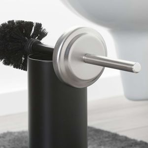 Sealskin toiletborstelgarnituur Acero - zwart - 41x12,6x12,6 cm - Leen Bakker
