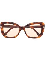 TOM FORD Eyewear lunettes de soleil FT1008S à monture papillon - Marron