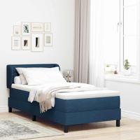 Boxspringbed met matras met matras Blauw 90 x 190 cm Stof