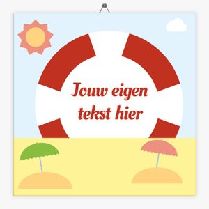 Tekst tegeltje vakantie