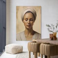 Urban Cotton Wandkleed 'Healing' 145 x 190cm in Frame - black