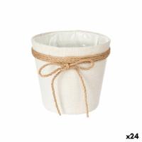 Lasso Wit Stof 16 x 15 x 16 cm (24 Stuks)
