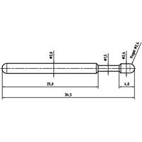 PTR Hartmann 1040-D-1.5N-NI-2.4 Precisietestpen met veercontact - thumbnail