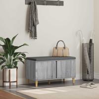 Halbank met kussen met opslag Grijs Sonoma 60 x 38 x 46 cm