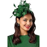 fascinators Netto Halloween Kentucky Derby Klassiek Bruiloft Met Bloem Helm Hoofddeksels Lightinthebox - thumbnail