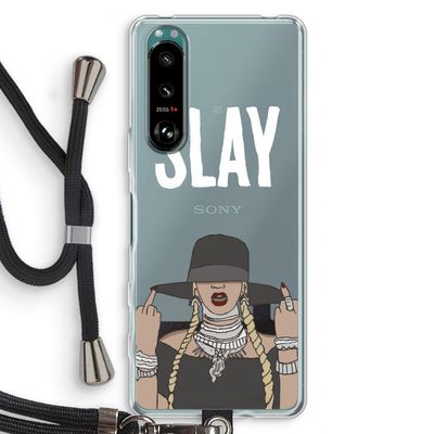 Slay All Day: Sony Xperia 5 III Transparant Hoesje met koord