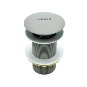 Afvoerplug Creavit Loop | 5/4" | Click waste verlengd | Keramiek | Rond | Grijs