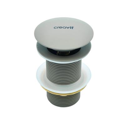 Afvoerplug Creavit Loop | 5/4" | Click waste verlengd | Keramiek | Rond | Grijs