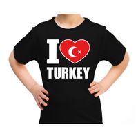 I love Turkey t-shirt Turkije zwart voor kids