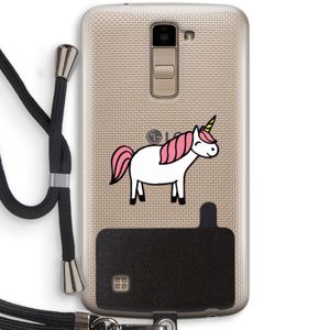 Eenhoorn: LG K10 (2016) Transparant Hoesje met koord