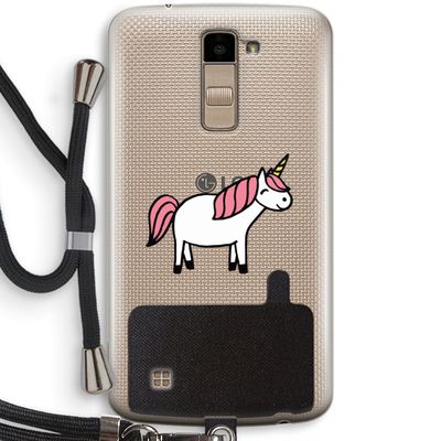 Eenhoorn: LG K10 (2016) Transparant Hoesje met koord