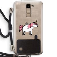 Eenhoorn: LG K10 (2016) Transparant Hoesje met koord