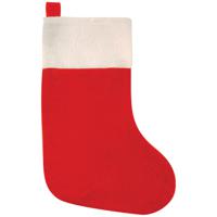 Kerstsok - rood - 41 cm - 20 x 41 cm - polyester