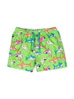 MC2 Saint Barth Kids short de bain à imprimé graphique - Vert