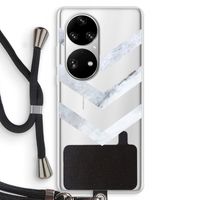 Marmeren pijlen: Huawei P50 Pro Transparant Hoesje met koord