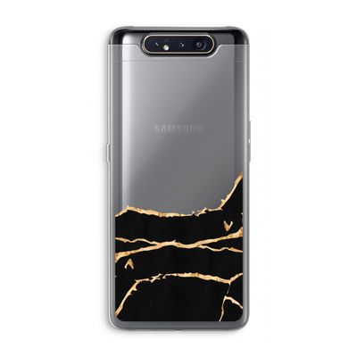 Gouden marmer: Samsung Galaxy A80 Transparant Hoesje