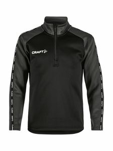 Craft 1912733 Squad 2.0 Half Zip Jr - Black/Granite - 158/164