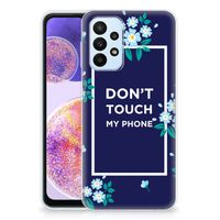 Samsung Galaxy A23 Silicone-hoesje Flowers Blue DTMP - thumbnail