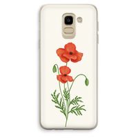 Red poppy: Samsung Galaxy J6 (2018) Transparant Hoesje