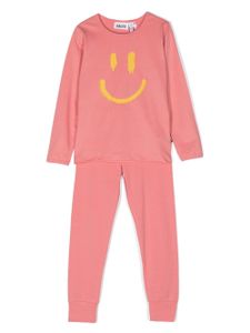 Molo robe en coton biologique à imprimé smiley - Rose