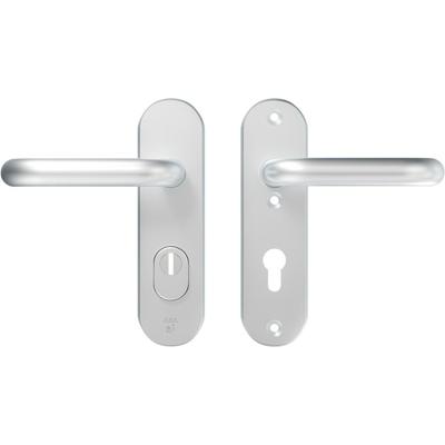 AXA AXA veiligheidsbeslag achterdeur Oval Plus kortschild U kruk/kruk PC72 met kerntrekbeveiliging SKG3 - aluminium