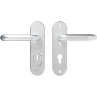AXA AXA veiligheidsbeslag achterdeur Oval Plus kortschild U kruk/kruk PC72 met kerntrekbeveiliging SKG3 - aluminium
