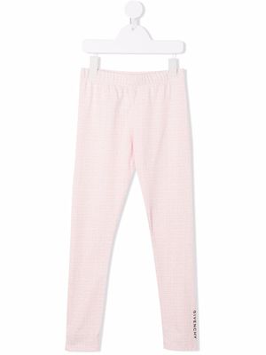 Givenchy Kids legging à logo imprimé - Rose