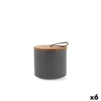 Blik Quid Ozon Grijs Keramisch 10,4 x 10 cm (6 Stuks)
