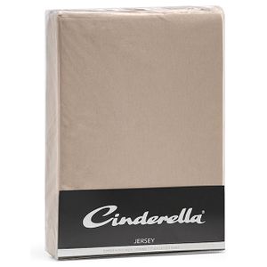 Cinderella Jersey Topper Hoeslaken Taupe-Lits-jumeaux (160x200/210 cm)