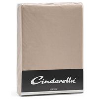 Cinderella Jersey Topper Hoeslaken Taupe-2-persoons (140x200/210 cm)