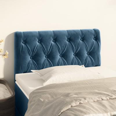 Hoofdbord 80x7x78/88 cm fluweel donkerblauw