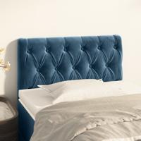 Hoofdbord 80x7x78/88 cm fluweel donkerblauw