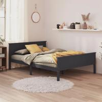 Bedframe massief grenenhout grijs 140x200 cm