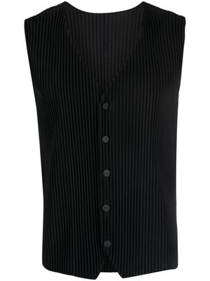 Homme Plissé Issey Miyake débardeur à design plissé - Noir